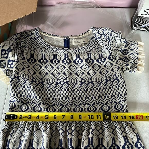 Isani For Target Blue Geometric Patterned Fit & Flare Dress - Picture 7 of 8